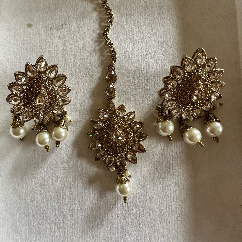 Indian jewelry set tikka/earrings